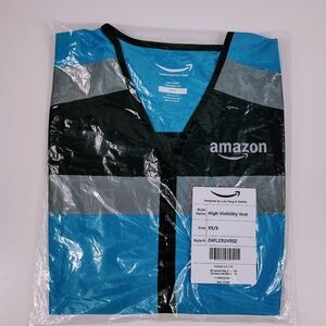 Amazon Flex DSP Unisex Delivery Driver Safety Reflective Full Zip Vest Size XS/S